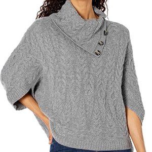 DESIGN HISTORY-Gray Cocoon Split Cowl Neck Sweater